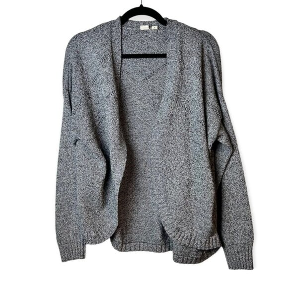 tentree Sweaters - Tentree Black & White Mixed Knit Open Cardigan